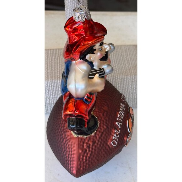 Oklahoma State University Cowboys Football Pistol Pete Metallic Ornament (READ) - Picture 4 of 10